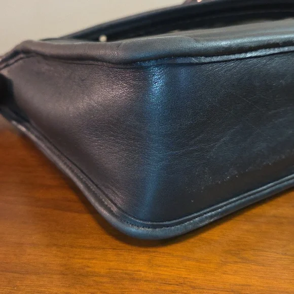 Coach Rambler's Legacy 9067 Leather Shoulder Crossbody Bag Purse Black Vintage - Picture 7 of 15